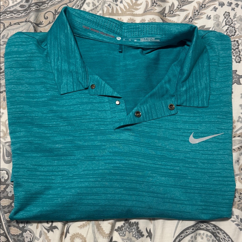 Nike Tiger Woods Collection Turquoise Golf/Polo Shirt